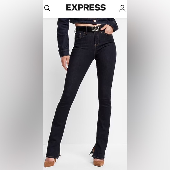 NWT Express Mid Rise Rinse Skyscraper Jeans - Picture 2 of 5